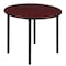 Regency Kee Folding Tables, 48 W, 48 L, 29 H, Wood, Metal Top, Mahogany TBF48RNDMHBK - alternate 1